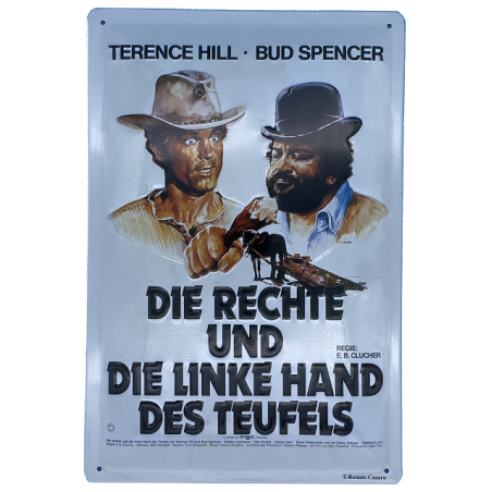 Bud Spencer & Terence Hill - Die rechte und die linke Hand des Teufels - Blechschild 30 x 20 cm