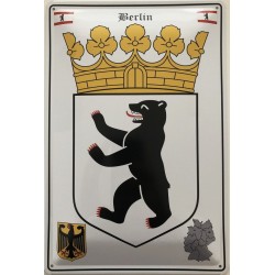 Deutschland Berlin Wappen - Blechschild 30 x 20 cm