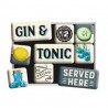 Gin & Tonic Served Here Magnetset 9-teilig