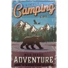 Summer Camping Time - Wild Forest Adventure - Blechschild 30 x 20 cm