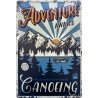 Adventure Awaits - Wild River explorer Canoeing - Blechschild 30 x 20 cm