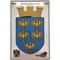 Österreich Niederösterreich Wappen - Blechschild 30 x 20 cm