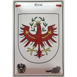 Österreich Tirol Wappen - Blechschild 30 x 20 cm