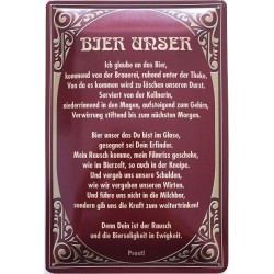 Bier Unser - Blechschild 30...
