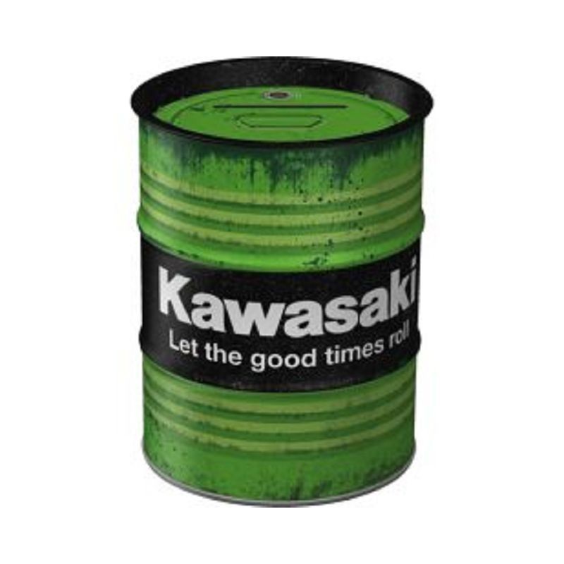 Kawasaki Spardose im Ölfass Design