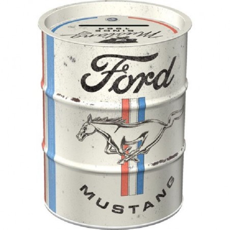 Ford Mustang Spardose im Ölfass Design