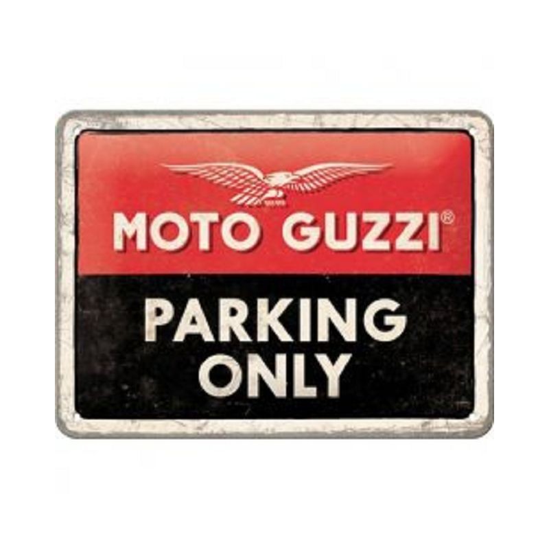 Moto Guzzi Parking Only - Blechschild 20 x 15 cm