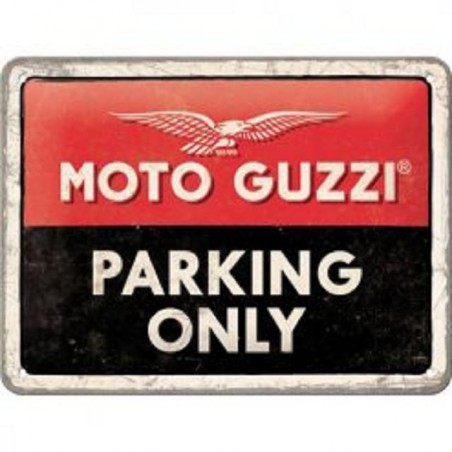 Moto Guzzi Parking Only - Blechschild 20 x 15 cm