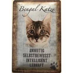 Bengal Katze - Blechschild...