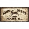 John Deere Moline ILL. - Blechschild 25 x 50 cm
