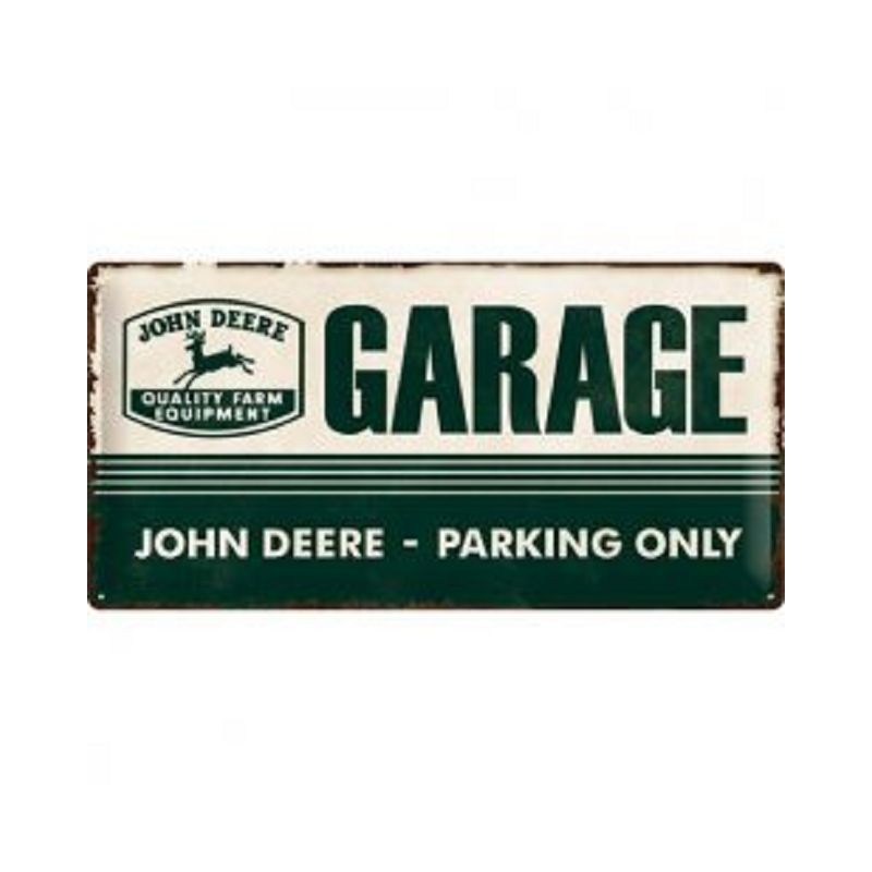 John Deere Garage - Parking Only - Blechschild 25 x 50 cm