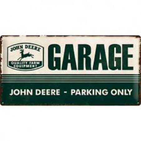 John Deere Garage - Parking Only - Blechschild 25 x 50 cm