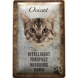 Ocicat Katze - Blechschild...