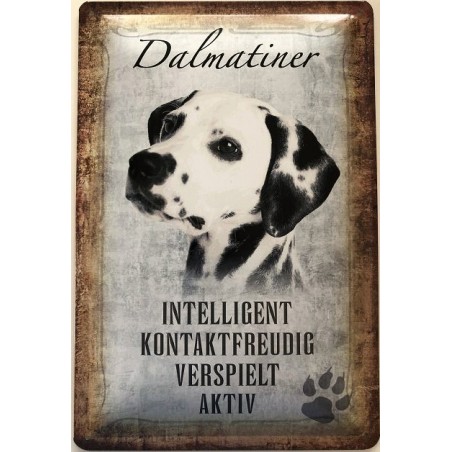 Kein Haus ohne Dalmatiner Hund Dog Blechschild Schild 20 x 30 cm R0186 