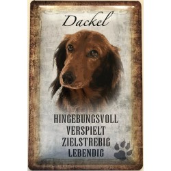 Dackel Hund - Blechschild...