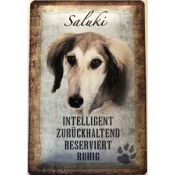 Saluki Hund - Blechschild...