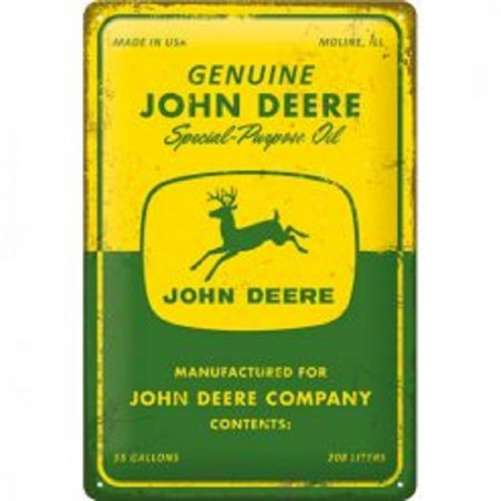 John Deere Genuine Spezial Oil - Blechschild 30 x 20 cm