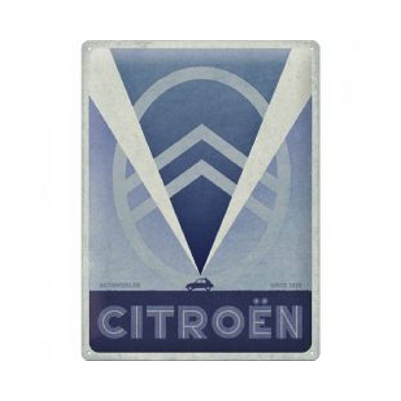 Citroen 2CV Logo - Blechschild 40 x 30 cm