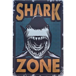 Shark Zone - Blechschild 40...