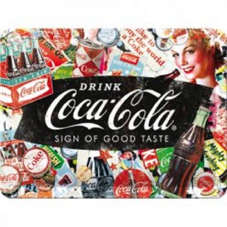 Coca Cola sign of good Taste - Blechschild 20 x 15 cm