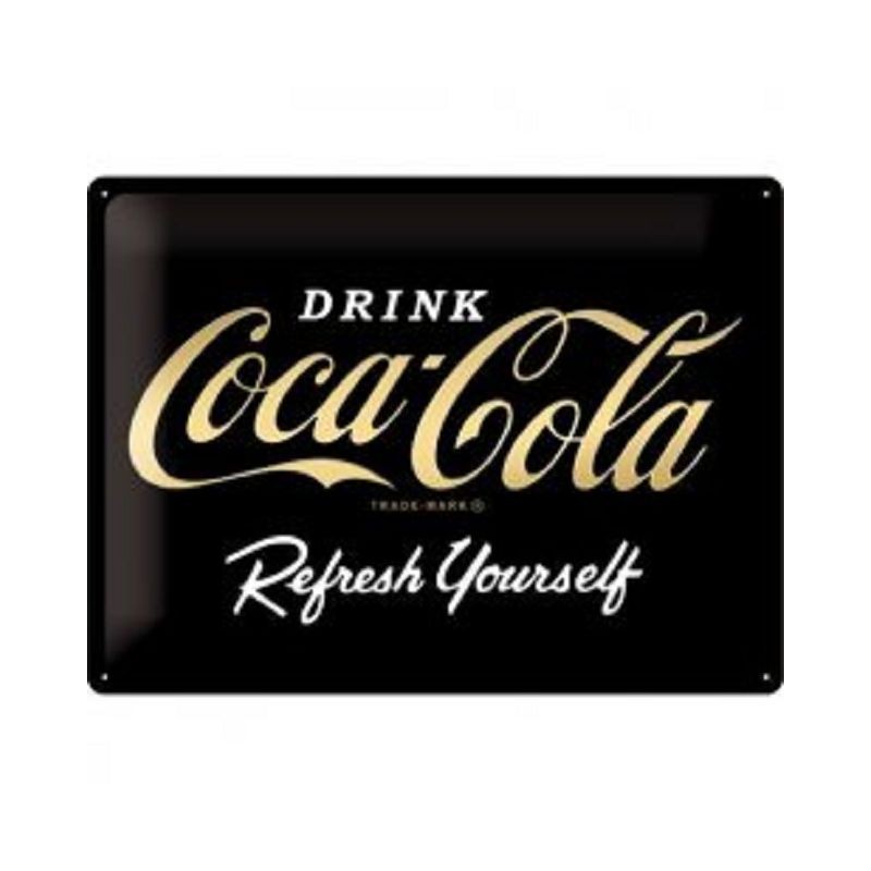 Coca Cola - Gold Edition - Refresh Yourself - Blechschild 40 x 30 cm