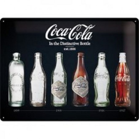 Coca Cola Bottles - Metallic Edition - Blechschild 40 x 30 cm