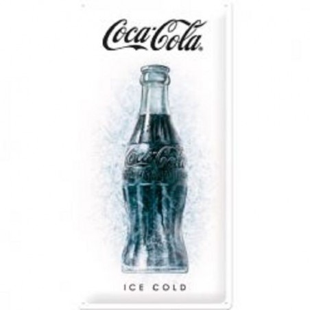 Coca Cola - Ice Cold - Blechschild 25 x 50 cm