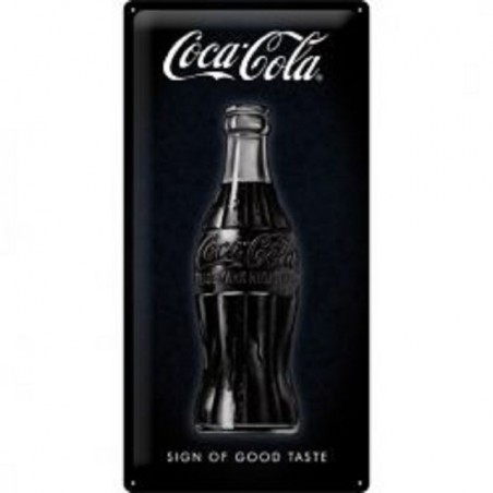 Coca Cola - Black Label - Blechschild 25 x 50 cm