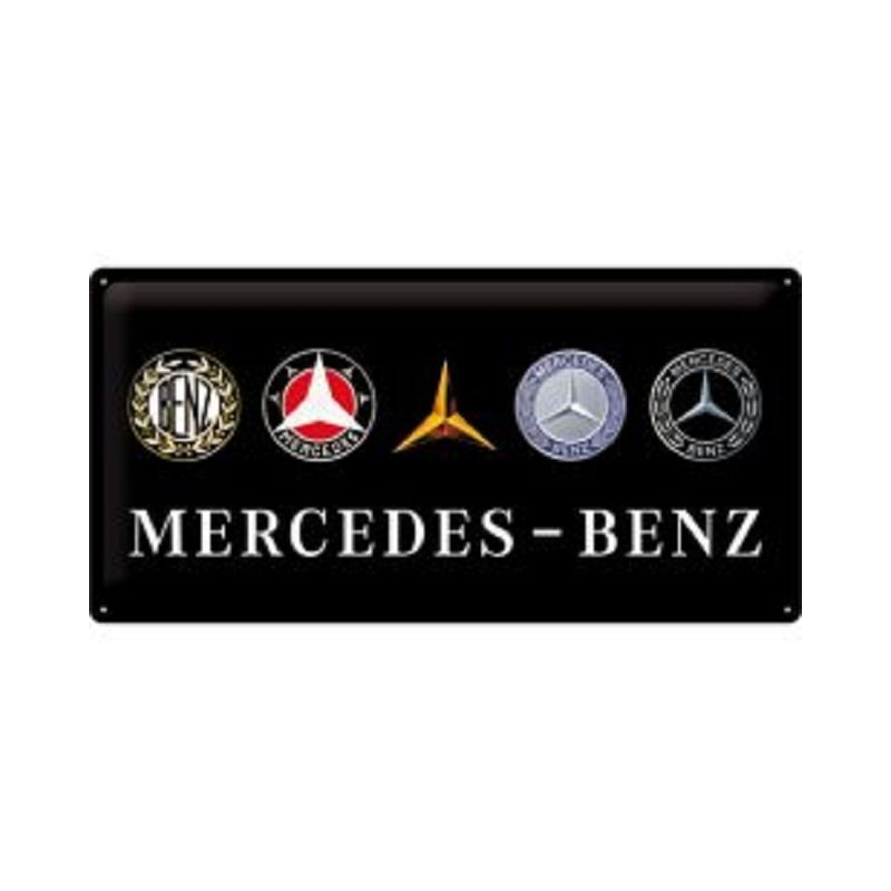 Mercedes Benz Logo - Blechschild 25 x 50 cm