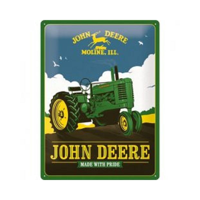 John Deere - Moline ILL - Made with Pride - Blechschild 40 x 30 cm