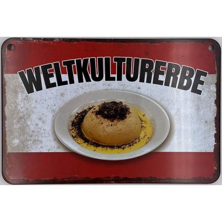 Germknödel - Österreichsisches Weltkulturerbe - Blechschild 18 x 12 cm