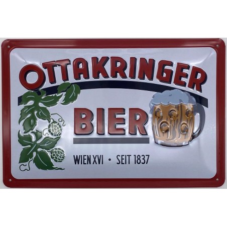 Ottakringer Bier Wien XVI seit 1837 - Blechschild 30 x 20 cm