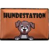 Hundestation - Blechschild 30 x 20 cm