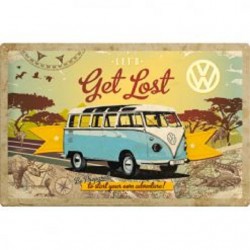 VW Bulli T1 Get Lost - Blechschild 60 x 40 cm