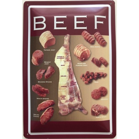 Beef - Blechschild 30 x 20 cm
