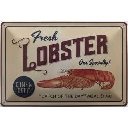 BBQ - Fresh Lobster - Our Specialty ! - Blechschild 30 x 20 cm