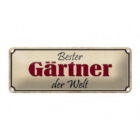 Bester Gärtner der Welt Blechschild 27 x 10 cm