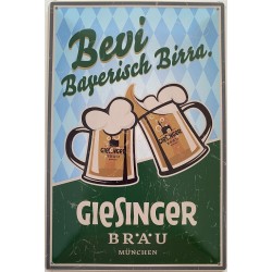 Giesinger Bräu - Bevi Bayerisch Birra - Blechschild 30 x 20 cm