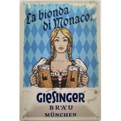 Giesinger Bräu - La bionda di Monaco - Blechschild 30 x 20 cm