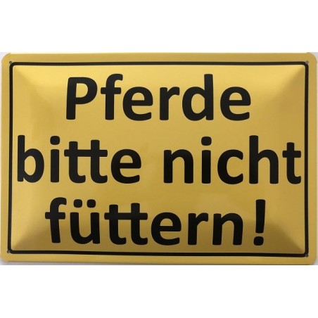 Deko7 Blechschild 30x20 Cm – Warnschild „Betreten Der Weide Und Füttern Der Pferde Verboten“